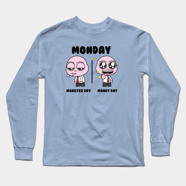 MONDAY DUALISM Long Sleeve T-Shirt by Broker Of Design